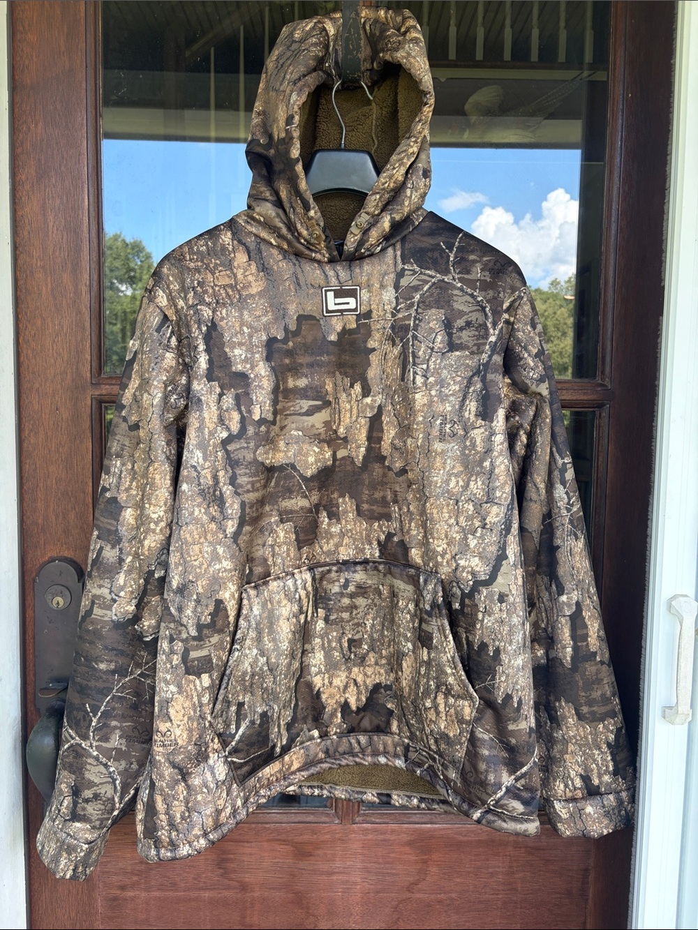 Banded Atchafalaya Hooded Pullover. Camouflage Size 2XL